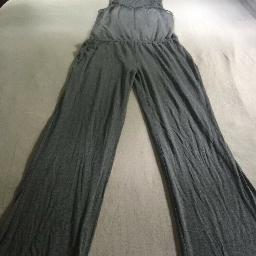 nwt comfy PJ LUXE SALVAGE GRAY MESH TOP ROMPER